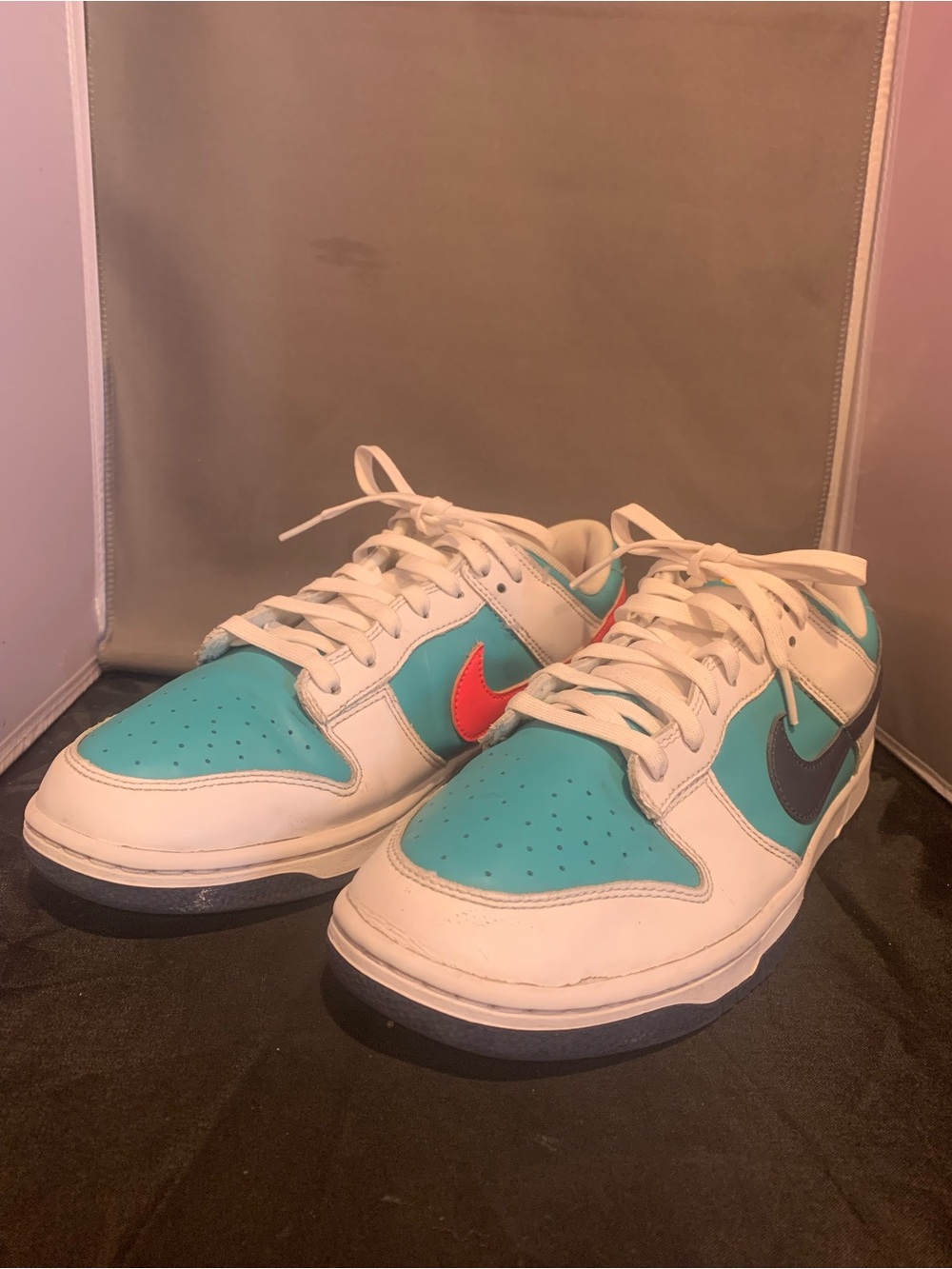 Men’s Nike Dunk Low Retro Sneakers in ‘Dusty Cactus/Thunder Blue’